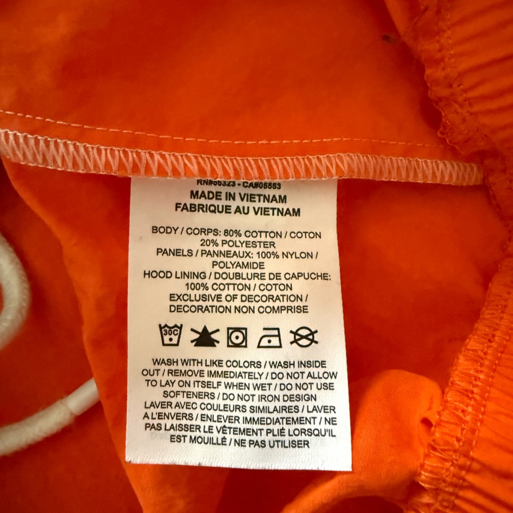 Nike Vintage Y2K 2007 Colorblock Hoodie Windbreaker Sweatshirt |Medium|🖤🧡 - Picture 7 of 7